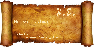 Welker Dalma névjegykártya